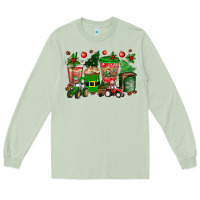 Matcha christmas tractor coffee cups Long Sleeve Tee - texasbilliewilder