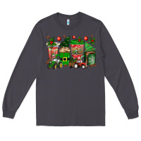 Smoke christmas tractor coffee cups Long Sleeve Tee - texasbilliewilder