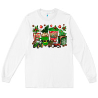 White christmas tractor coffee cups Long Sleeve Tee - texasbilliewilder