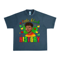 Midnight Navy a little black history with boy juneteenth Urban Heavy Tee - texasbilliewilder