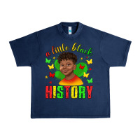 Navy a little black history with boy juneteenth Urban Heavy Tee - texasbilliewilder