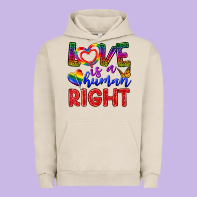 Love İs A Human Right Urban Hoodie Designed By Bundleandbundleshop
