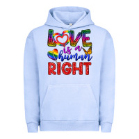 Pigment Grape Ice Love İs a Human Right Urban Hoodie - BundleAndBundleShop