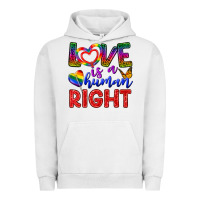 Pigment Lunar Rock Love İs a Human Right Urban Hoodie - BundleAndBundleShop