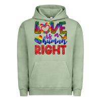 Pigment Oil Green Love İs a Human Right Urban Hoodie - BundleAndBundleShop