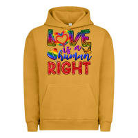 Pigment Peanut Butter Love İs a Human Right Urban Hoodie - BundleAndBundleShop