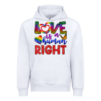 White Love İs a Human Right Urban Hoodie - BundleAndBundleShop