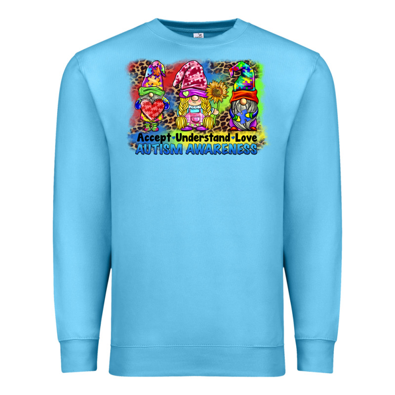 Accept Understand Love Autism Awareness Western Background Premium Sweatshirt by BarkalooDesign | Teevron