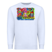 White accept understand love autism awareness western background Premium Sweatshirt - BarkalooDesign