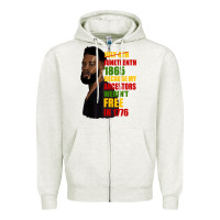 Oatmeal Heather juneteenth 1885 because my ancestors weren't free in 1776 black man Zipper Hoodie - HRA Design Shop
