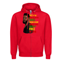 Red juneteenth 1885 because my ancestors weren't free in 1776 black man Zipper Hoodie - HRA Design Shop