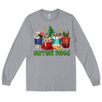 Heather Grey coffee cups current mood Long Sleeve Tee - texasbilliewilder