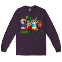 Plum coffee cups current mood Long Sleeve Tee - texasbilliewilder