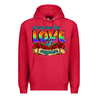 Cardinal in valentines day love is everywhere Premium Hoodie - AdoDesignShop