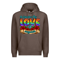 Coffee in valentines day love is everywhere Premium Hoodie - AdoDesignShop