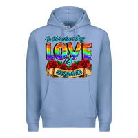 Colony Blue in valentines day love is everywhere Premium Hoodie - AdoDesignShop