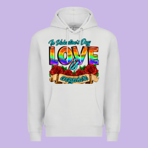 In Valentines Day Love Is Everywhere Premium Hoodie Designed By Adodesignshop