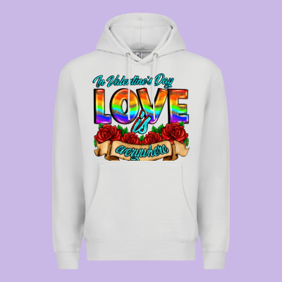In Valentines Day Love Is Everywhere Premium Hoodie Designed By Adodesignshop