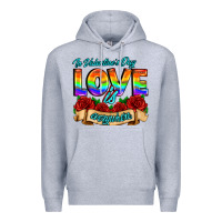 Heather Grey in valentines day love is everywhere Premium Hoodie - AdoDesignShop