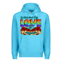 Ocean Blue in valentines day love is everywhere Premium Hoodie - AdoDesignShop