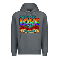 Rock in valentines day love is everywhere Premium Hoodie - AdoDesignShop