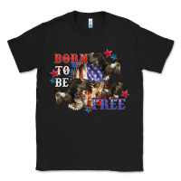 Black Born to be free 4th of july Classic Tee - CowGirlArtShop