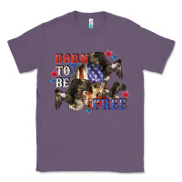 Lavender Born to be free 4th of july Classic Tee - CowGirlArtShop