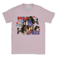 Lilac Born to be free 4th of july Classic Tee - CowGirlArtShop