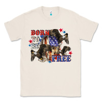Natural Born to be free 4th of july Classic Tee - CowGirlArtShop
