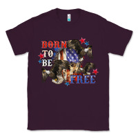 Plum Born to be free 4th of july Classic Tee - CowGirlArtShop
