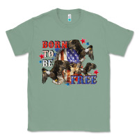 Sage Born to be free 4th of july Classic Tee - CowGirlArtShop