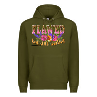 Army Green flawed but still worthy romans 5 8 Premium Hoodie - NancyCooperArtShop