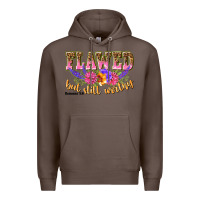 Coffee flawed but still worthy romans 5 8 Premium Hoodie - NancyCooperArtShop