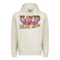 Oatmeal Heather flawed but still worthy romans 5 8 Premium Hoodie - NancyCooperArtShop