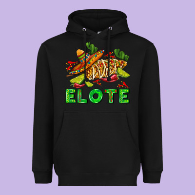 Elote Corn Sombrero Lime And  Cactus Heavyweight Hoodie Designed By Adodesignshop