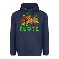 Navy Elote corn sombrero lime and  cactus Heavyweight Hoodie - AdoDesignShop