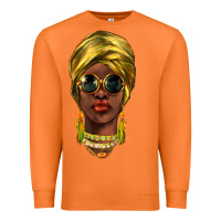 Carrot african woman Premium Sweatshirt - NancyCooperArtShop