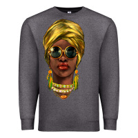 Charcoal Heather african woman Premium Sweatshirt - NancyCooperArtShop