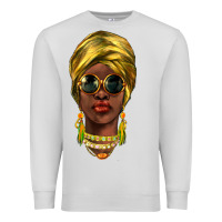 Dove Grey african woman Premium Sweatshirt - NancyCooperArtShop