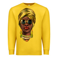 Lemon african woman Premium Sweatshirt - NancyCooperArtShop