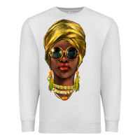 Oatmeal Heather african woman Premium Sweatshirt - NancyCooperArtShop