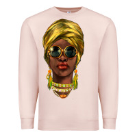 Pale Pink african woman Premium Sweatshirt - NancyCooperArtShop