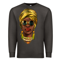 Smoke african woman Premium Sweatshirt - NancyCooperArtShop