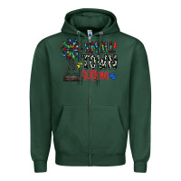 Sports Green small town autism Zipper Hoodie - CowhideDigitalArt