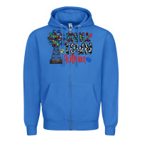 True Royal small town autism Zipper Hoodie - CowhideDigitalArt