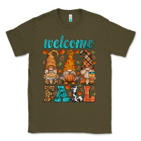 Army Green welcome fall gnome Classic Tee - HRA Design Shop