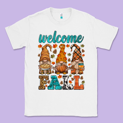 Welcome Fall Gnome Classic Tee Designed By Hra Design Shop