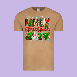 Family Christmas 2024 Vintage Tee Designed By Zillion Design Studio