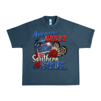 Midnight Navy american heart southern soul Urban Heavy Tee - Zillion Design Studio