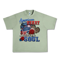 Oil Green american heart southern soul Urban Heavy Tee - Zillion Design Studio